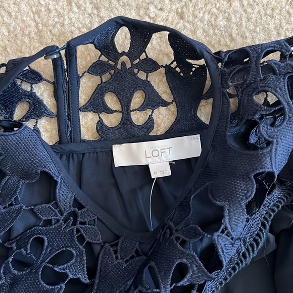 Ann Taylor Loft lace embellished chiffon top - Picture 3 of 3